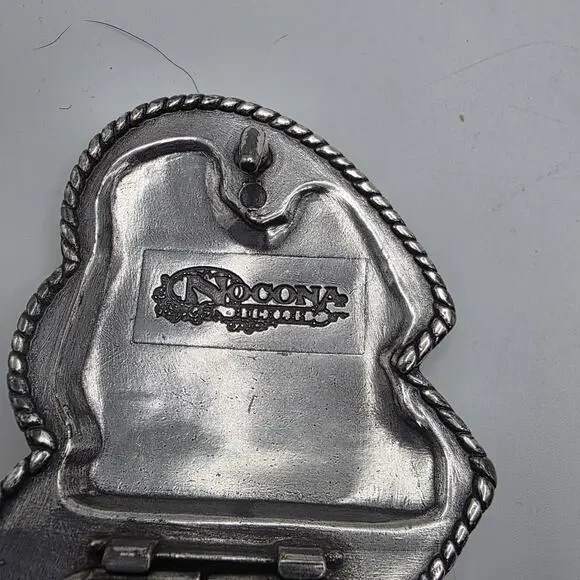 Nocona Western Heart Concho Rhinestone Leather Belt Cowgirl Rodeo Boho - Picture 4 of 7